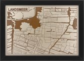 Houten stadskaart van Landsmeer