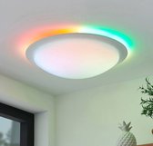 Lindby - LED plafondlamp - RGB - met dimmer - CCT  - 1licht - ijzer, PMMA - H: 11 cm - wit - Inclusief lichtbron