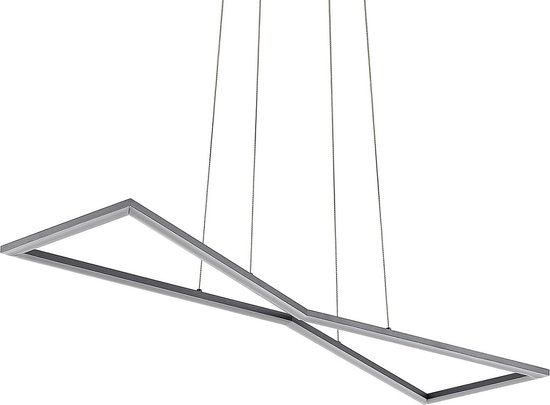 Lindby - Hanglampen- met dimmer - 1licht - staal, aluminium, siliconen - zandgrijs - Inclusief lichtbron