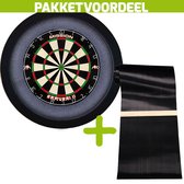 Mission Samurai 2 + Rubberen Dartmat 120*300 incl oche + Dartbordverlichting Basic XL (Zwart)