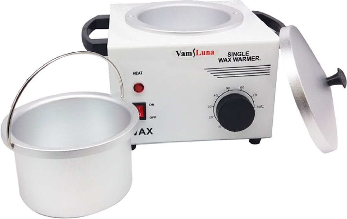 VamsLuna® Wax Apparaat - Wax Ontharen - Wax Verwarmer - Wax Heater - Wax Apparaat - Harsapparaat - 400 ml - Wit