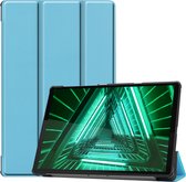 Hoes Geschikt voor Lenovo Tab M10 FHD Plus 2nd Gen Hoes Book Case Hoesje Luxe Trifold Cover - Hoesje Geschikt voor Lenovo Tab M10 FHD Plus (2e Gen) Hoesje Bookcase - Lichtblauw