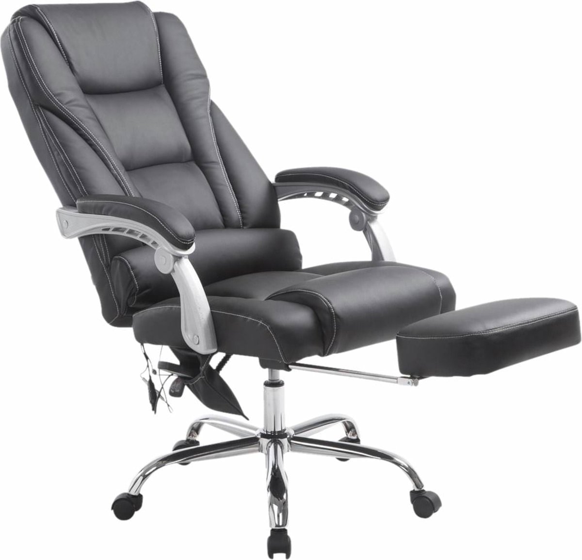 CLP Pacific Bureaustoel met Massagefunctie - Ergonomisch Zwart - afbeelding 2