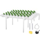Luxiqo® Hydroponic Systeem - Hydrocultuur Systeem - Kweekstelling - Binnen Kweken - 54 Planten - Wit