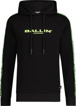 Ballin Amsterdam -  Heren Slim Fit    Hoodie  - Zwart - Maat XL