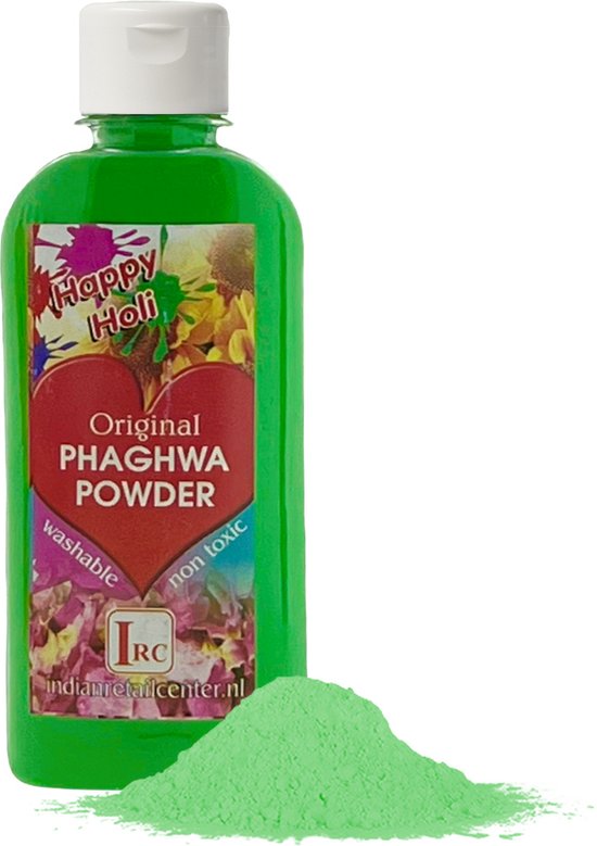 Holi Poeder - Festival Kleurpoeder - Phaghwa Powder - In Spuitfles - Groen - 2 Stuks