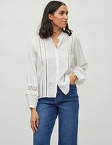 Vila VIHEDVIGS O-NECK LS SHIRT - Cloud Dance White