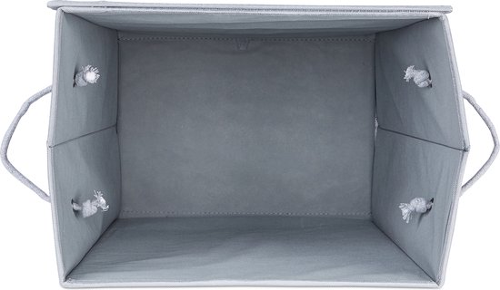 Relaxdays 2x panier à linge pliable - couvercle avec velcro - 60 litres - sac à linge - gris