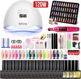 Homezie Gellak starterspakket | Gellak | 54W Uv lamp | Nail art | Nagellak | Polygel | Polygel kit | Uv lamp gelnagels | Polygel kit