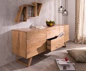 Dressoir Wyatt acacia natuur 177 cm met 2 deuren 2 laden design dressoir