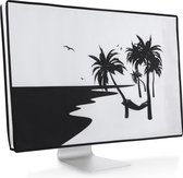 kwmobile hoes voor 27-28" Monitor - beschermhoes voor beeldscherm - ontspannende hangmat design - zwart / wit