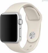 Rubberen sport bandje voor de Geschikt voor Apple Watch 42mm - 44mm M/L - Antique white 1|2|3|4|5|6|7