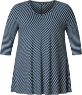YESTA Husna Tuniek - Navy/Ecru - maat 1(48)