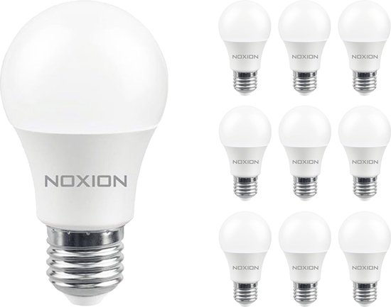 Voordeelpak 10x Noxion Lucent Classic LED E27 Peer Mat 4.9W 480lm - 827 Zeer Warm Wit | Vervangt 40W.