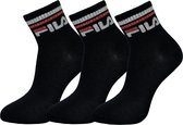 Fila - 6-pack Enkel Sokken - Zwart - Maat 35-38