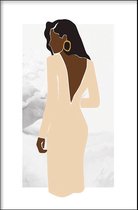 Walljar - Dress Back - Muurdecoratie - Poster met lijst