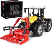 Mould King 17019 Tractor (geel, RC) - Boerderij - Compatible met de bekende merken - Motoren, accu, afstandsbediening - Bouwset, constructieset - 2596 onderdelen - Mouldking