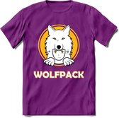 Saitama T-Shirt | Wolfpack Crypto ethereum Heren / Dames | bitcoin munt cadeau - Paars - L