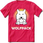 Saitama T-Shirt | Wolfpack Crypto ethereum Heren / Dames | bitcoin munt cadeau - Roze - XL