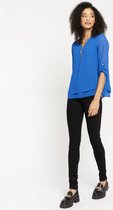 LOLALIZA Blouse met halflange mouwen - Blauw - Maat 44