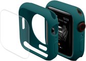 Apple Watch 7 / 8 41MM Hoesje Flexibel TPU + Screen Protector Groen