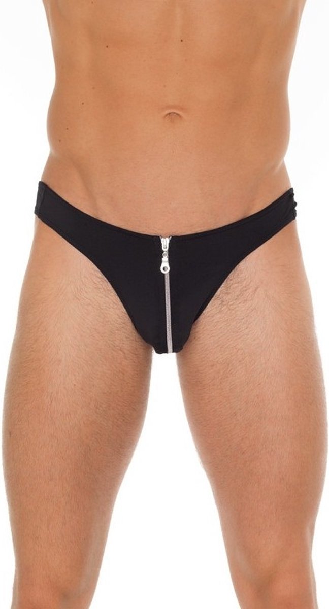 Goedkoopste Amorable - Mannen String Met Rits - Zwart - One Size - Sexy Mannen Ondergoed - Erotisch