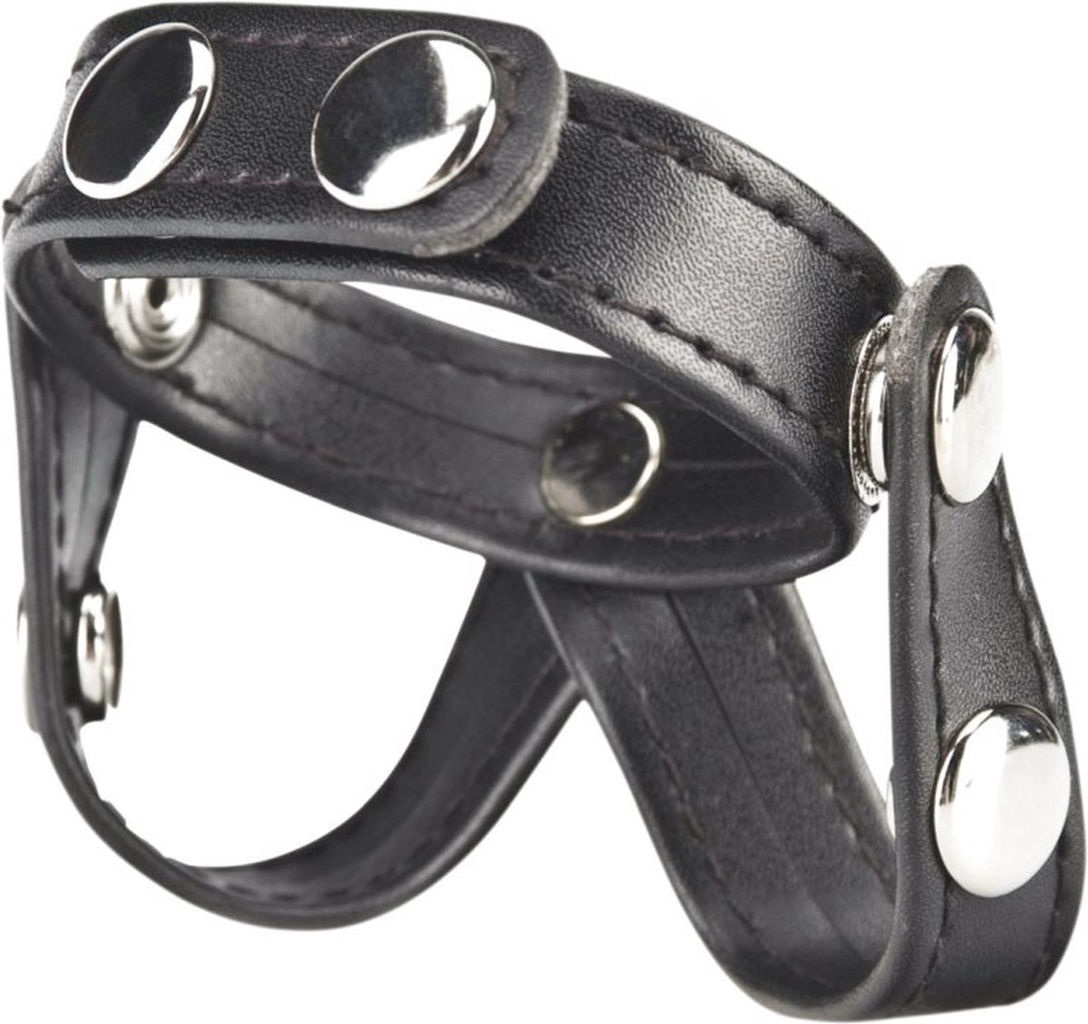 Goedkoopste Blue Line Cockring V-Style Cock ring with Ball Divider Zwart