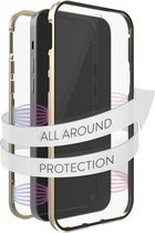 White Diamonds Cover 360° Glass Voor Apple IPhone 13 Pro Max Goud
