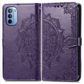 Coque Motorola Moto G31 / G41 iMoshion Mandala Booktype - Violet