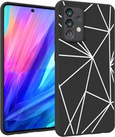 iMoshion Design voor de Samsung Galaxy A52(s) (5G/4G) hoesje - Grafisch - Lijn Zwart