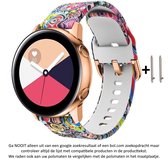 Trippy Kwallen Print Siliconen Bandje voor bepaalde 20mm smartwatches van verschillende bekende merken (zie lijst met compatibele modellen in producttekst) - Maat: zie foto – 20 mm jellyfish rubber smartwatch strap