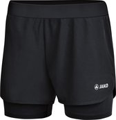 Jako - 2-in 1 Short Woman - 2-in-1 short - 38 - Zwart