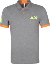 Sun68 Polo Logo Fluo Grijs