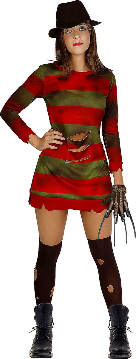 FUNIDELIA Freddy Krueger Kostuum voor vrouwen - A Nightmare on Elm Street - Maat: XL