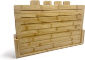 Snijplankenset met houder - grote snijplanken - hout - bamboe - keukenplanken set - extra groot formaat - 45 x 27,5 cm