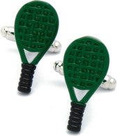 Manchetknopen - Tennisracket Groen