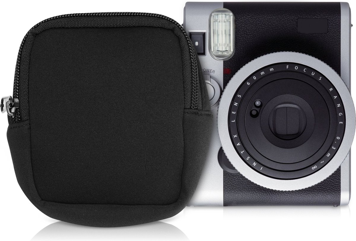 kwmobile Cameratas voor Fujifilm Instax Mini 90 Neo Classic - Fotocamera opbergtas van Neopreen - Beschermhoes in zwart