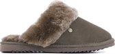 Warmbat Vrouwen Suède    Harde zool  Pantoffels / open Sloffen - Flurry - Bruin - Maat 42