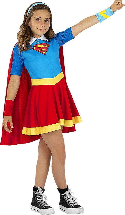 FUNIDELIA Déguisement Supergirl DC Super-héros - 10-12 ans (146-158cm)
