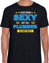 Hate being sexy but Im a plumber / Haat sexy zijn maar ben loodgieter cadeau t-shirt zwart voor heren -  kado shirt  / verjaardag cadeau / bedankt S