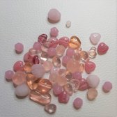 Glaskralen mix assortiment bohemian rose, 25 gram