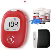 Tofios® Glucose Meter Startpakket - Glucosemeter - Bloedsuikermeter - Bloedsuiker Tester - Met Teststrips & Lancetten - 5 Seconden Testtijd