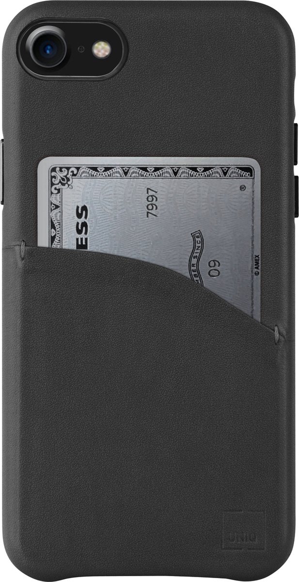 Uniq Duffle leather case - black - for Apple iPhone 7/8