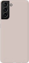 Ceezs Pantone siliconen hoesje geschikt voor Samsung Galaxy S21 - silicone Back cover in een unieke pantone kleur - beige