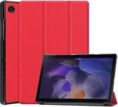 Samsung Galaxy Tab A8 2021 Cover Tri-Fold Book Case Similicuir Rouge