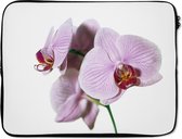 Housse pour ordinateur portable 17 pouces - Fleur d'orchidée rose - Housse pour ordinateur portable