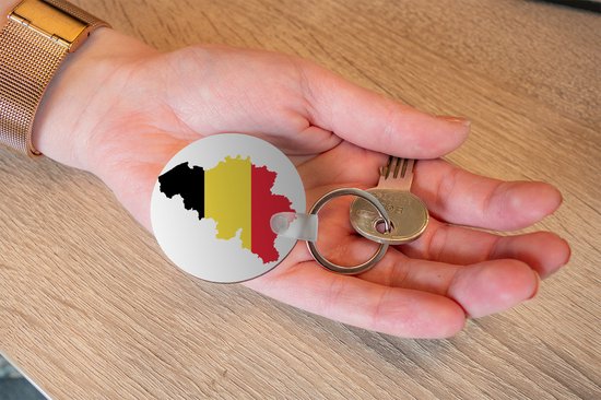 Porte-clés - België aux couleurs du drapeau national - Plastique - Rond