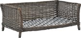 Everest Hondenmand met kussen 90x54x35 cm natuurlijk wilgen grijs