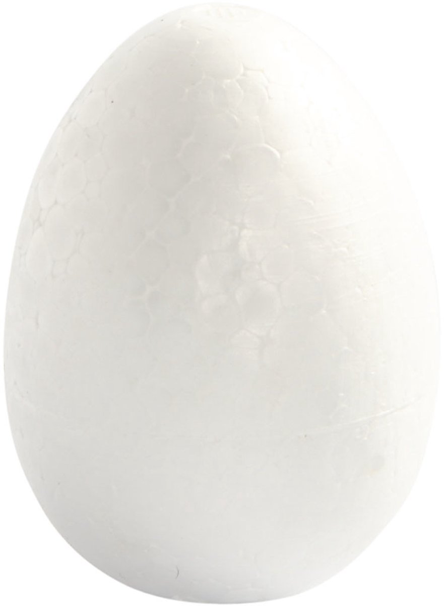 Eieren, H: 8 cm, wit, 5 stuk/ 1 doos
