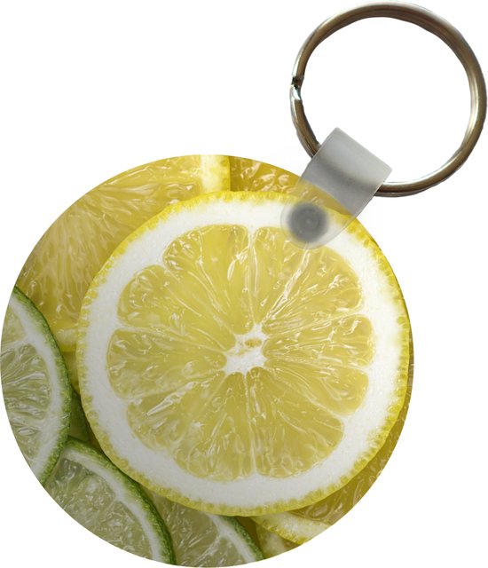 Porte clé Keychain Ø45mm Citron Vert Lime Citrus Fruit Agrume Vitamine 